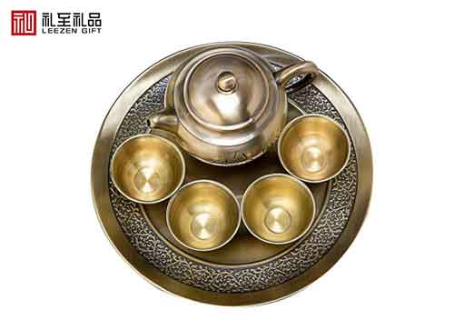 高檔鋅合金創(chuàng)意茶具6件套商務(wù)饋贈禮品